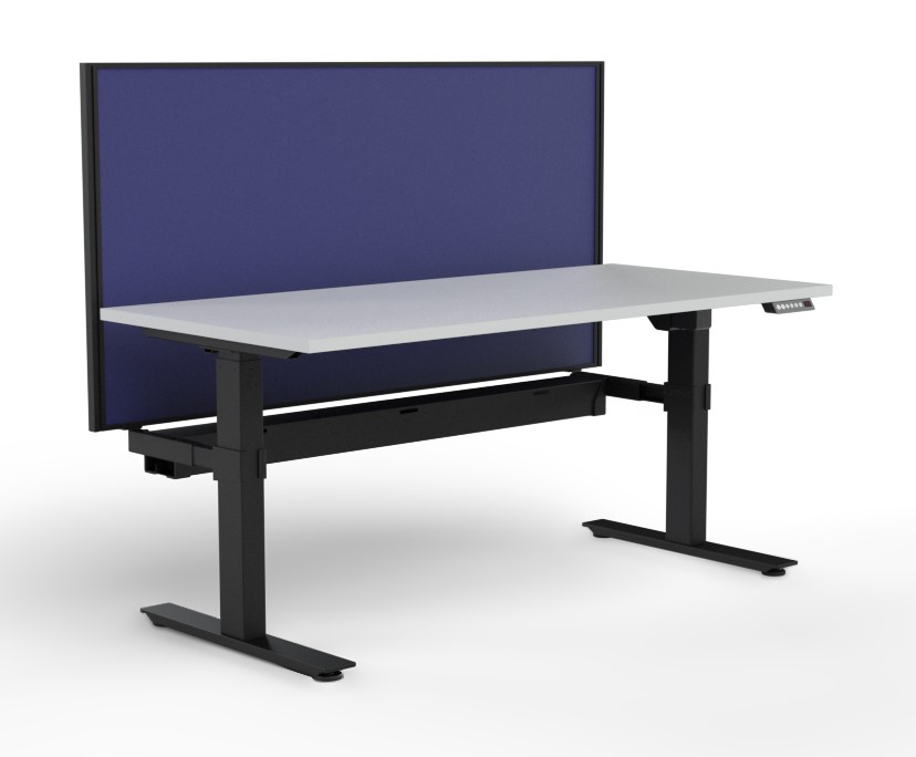 Agile Height Adjustable workstation Cable Tray - with Studio 50 Screen